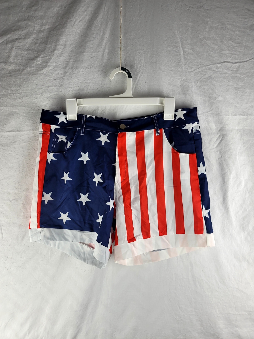 Women’s Patriotic Flag Print Shorts - Red, White & Blue